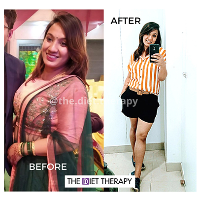 Before and After weight loss journey through The Diet Therapy program