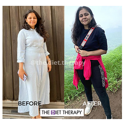 Before and After weight loss through The Diet Therapy program